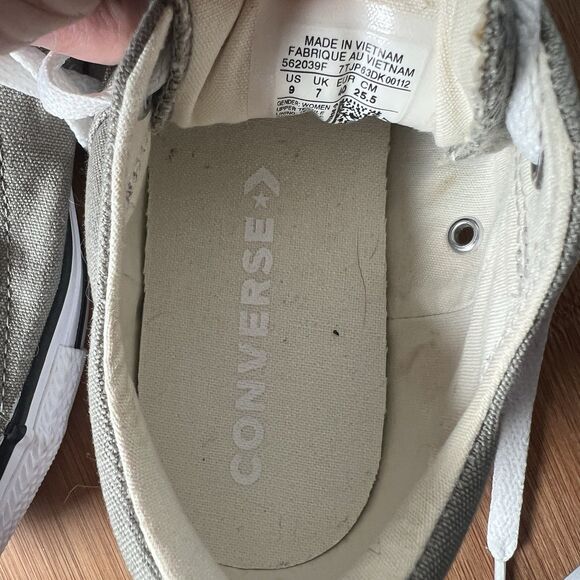 Converse Chuck Taylor All Star Ox Egret Gray Women’s 9 Canvas Low Top Sneakers - Picture 9 of 9